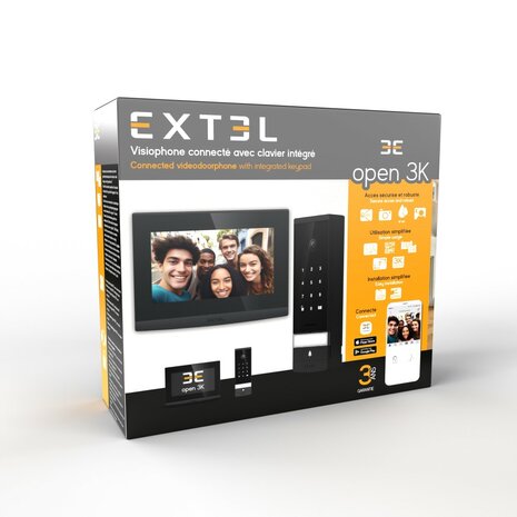 Extel 720330 Open 3K bedrade video intercom met toetsenbord en 7 inch scherm doos