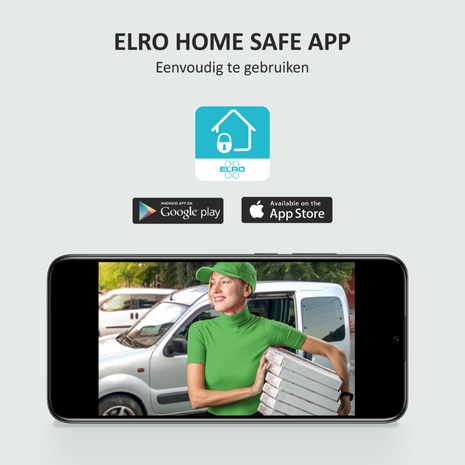 Elro DV4000IP2 bedrade intercom deurbel voor 2 appartementen met schermen en app Elro Home Safe App