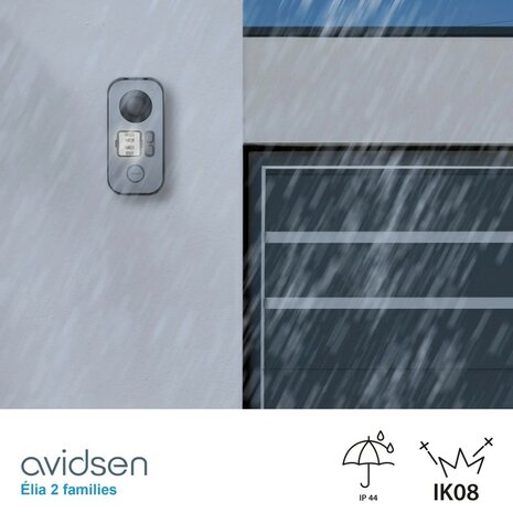 Avidsen 112303 &Eacute;lia bedrade intercom met camera + scherm buitenunit