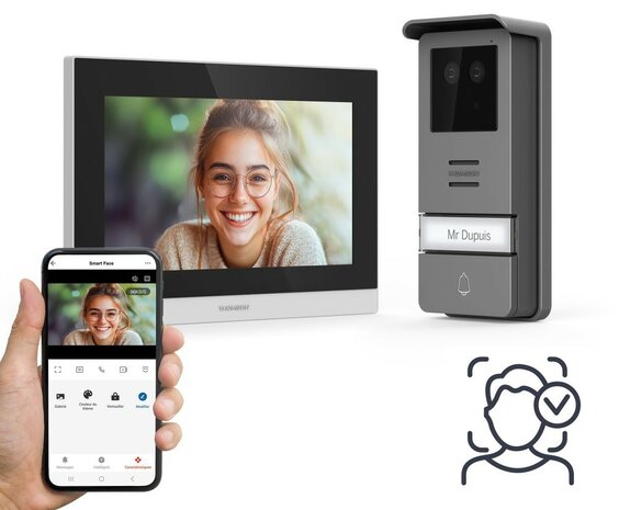Thomson 512278 Smart Face bedrade video intercom met gezichtsherkenning