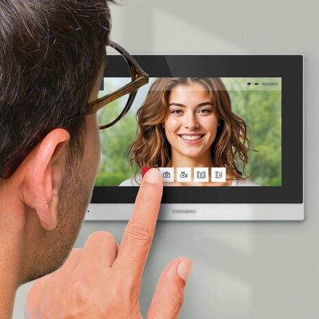 Thomson 512278 Smart Face bedrade video intercom met gezichtsherkenning scherm