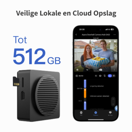 Aqara Smart Video Doorbell G410 Select - bedrade & draadloze videodeurbel met gong - zwart opslag