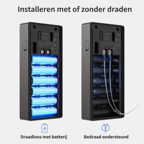 Aqara Smart Video Doorbell G410 Select - bedrade & draadloze videodeurbel met gong - zwart voeding