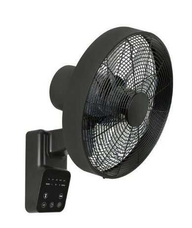 Casafan wandventilator Airos Eco Design Wall II SW zwart 40 cm