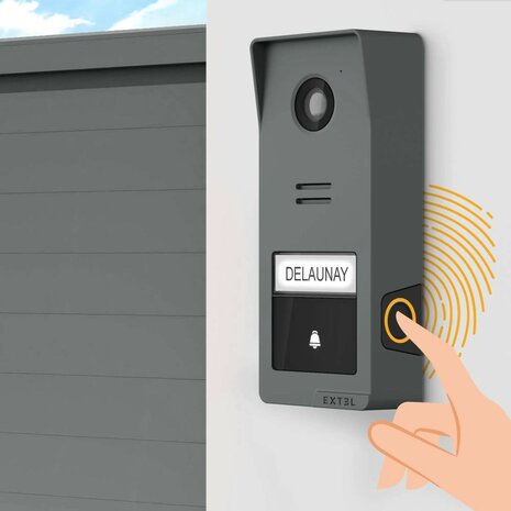 Extel 720337 Wave 3 draadloze video intercom buitenunit grafiet
