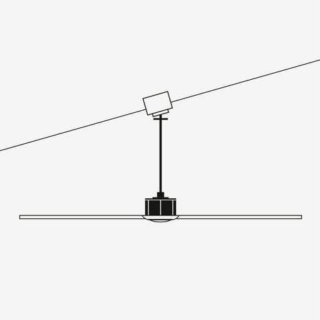 Faro Barcelona 34260 Barth L Led plafondventilator met verlichting wit 132 cm schuin plafond