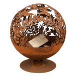 Esschert Design Roest vuurbal lasergesneden bloemen Esschert Design Roest vuurbal lasergesneden bloemen
