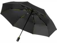 Fare Mini Style 5484 zakparaplu zwart limegroen Fare Mini Style 5484 zakparaplu zwart limegroen