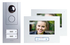 M-E VD ALU-6720 S video intercom deurbel bedraad voor twee appartementen zilver M-E VD ALU-6720 S video intercom deurbel bedraad voor twee appartementen zilver