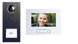 M-E VD ALU-6710 A video intercom deurbel bedraad voor een appartement antraciet M-E VD ALU-6710 A video intercom deurbel bedraad voor een appartement antraciet