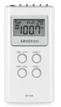 Sangean DT-120 White AM/FM-stereo kleine zakradio wit op batterijen Sangean DT-120 White AM/FM-stereo kleine zakradio wit op batterijen