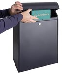 Talentools Kangur metalen pakketbrievenbus voor wandmontage zwart Talentools Kangur metalen pakketbrievenbus voor wandmontage zwart